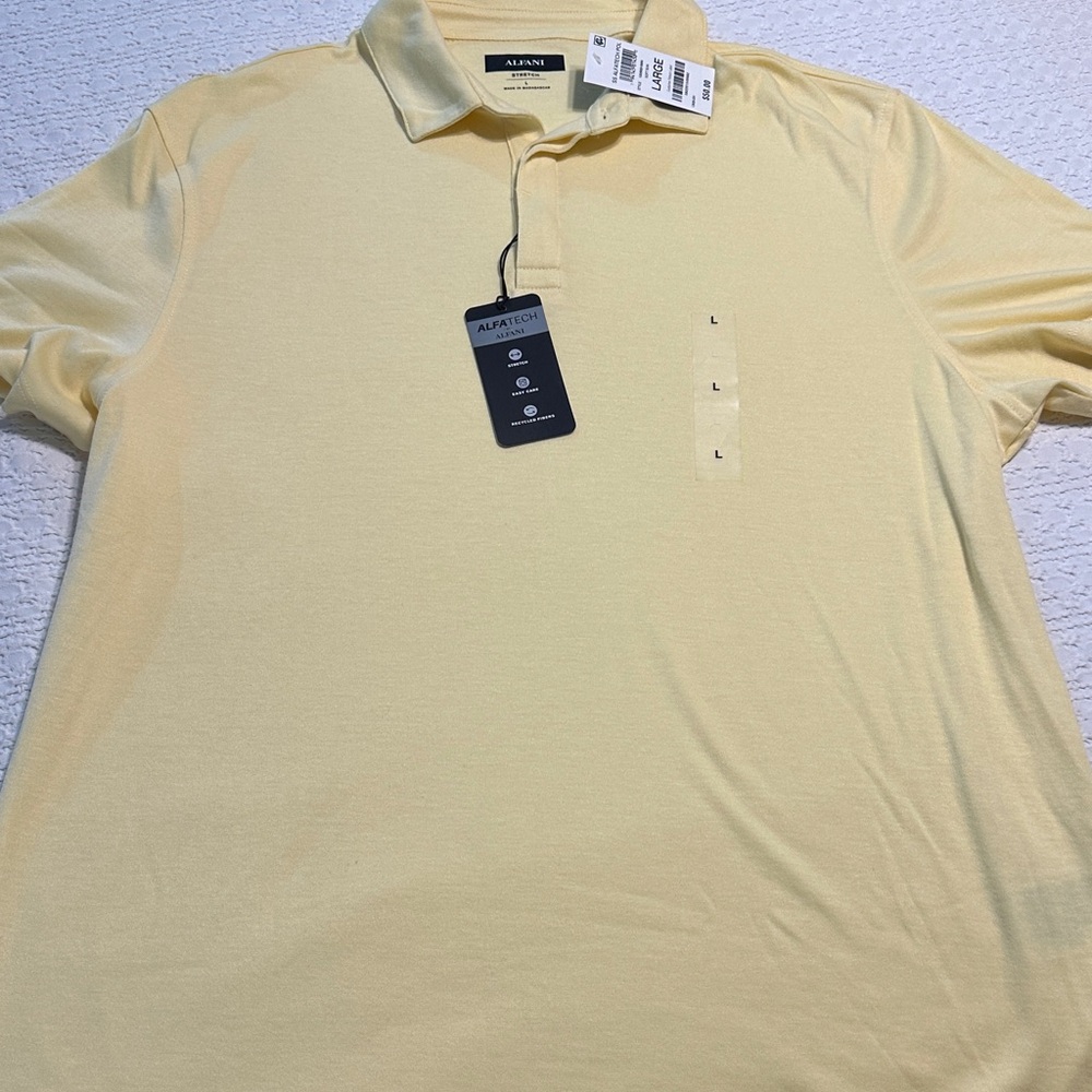 Alfani Men's Soft Yellow Polo Shirt